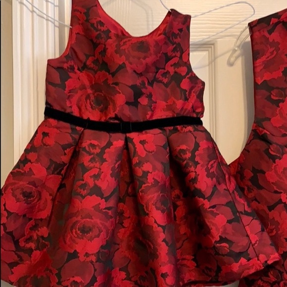 The Children's Place Other - Red and Black Children’s Place jacquard dress